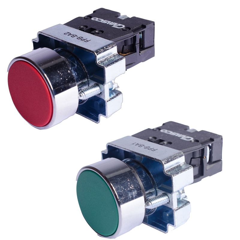 Pulsador metálico simple